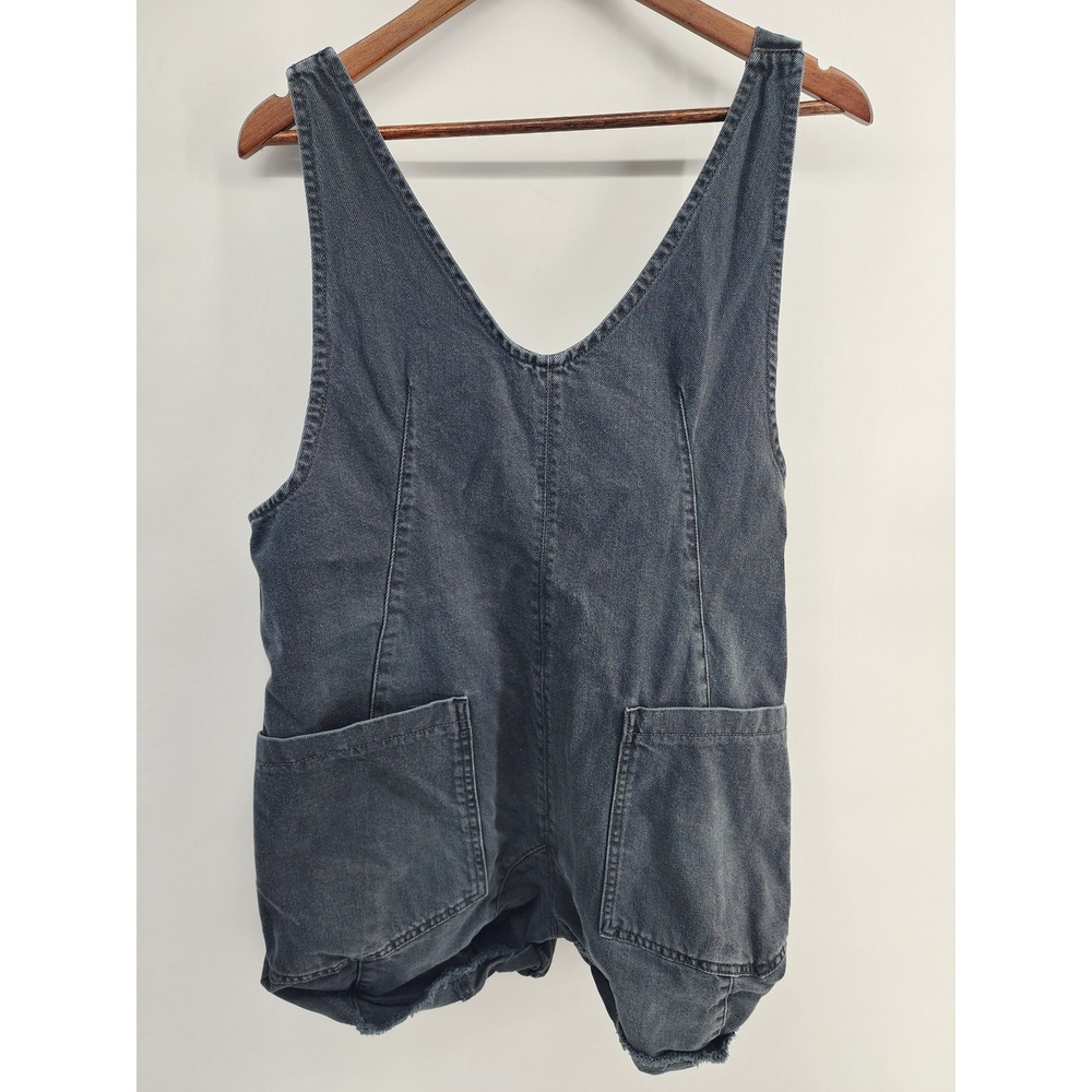 We The Free‎ Free People Ziggy Denim Shortall Overalls Grey Black XS